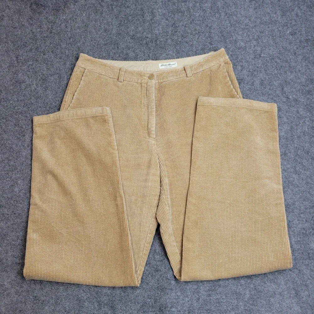 VTG Eddie Bauer Corduroy Pants Womens 12 Brown Grandma Core Retro Y2K Indie